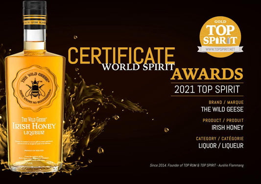The Wild Geese® Irish Honey Liqueur Wins Gold Medal in Top Spirits Awards 2021 - The Wild Geese® Irish Premium Spirits Collection
